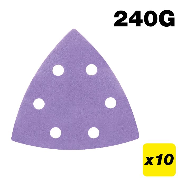 TREND - AB/OSC/240A - 93 x 93mm 240G Delta Sanding Pad, 10 Pack