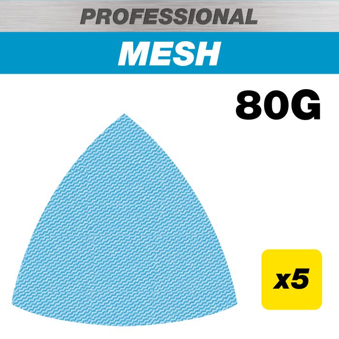 TREND - AB/OSC/80P - 93 x 93mm 80G Pro Mesh Delta Sanding Pad, 5 Pack