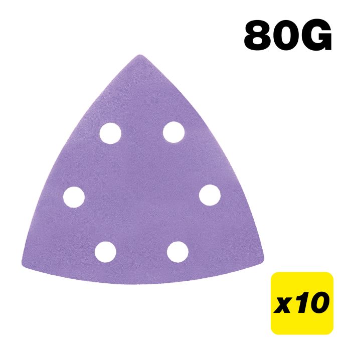 TREND - AB/OSC/80Z - 93 x 93mm 80G Delta Sanding Pad, 10 Pack
