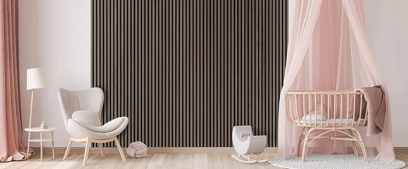 Acoustic Wall Panel Walnut 22 x 605 x 2440 mm - Dynamite Hardware