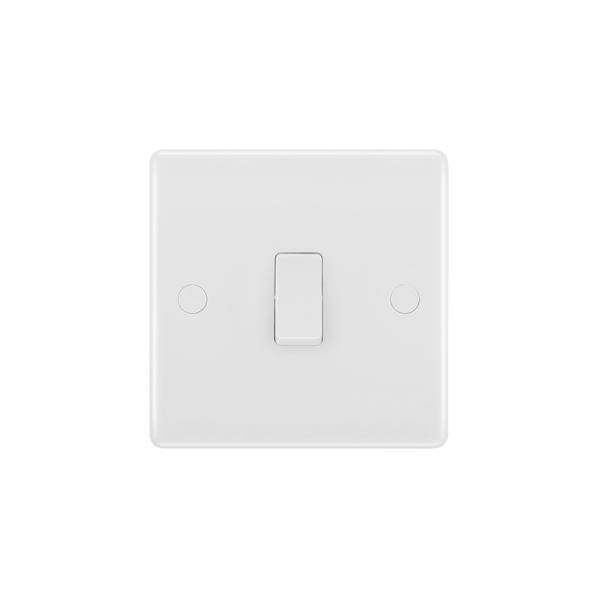 20A Double Pole Switch – Rounded Edge White – BG 830-01 front view