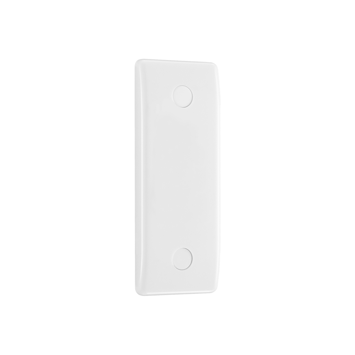 Single Architrave Blank Plate – Rounded Edge White – BG 836-01 angled view