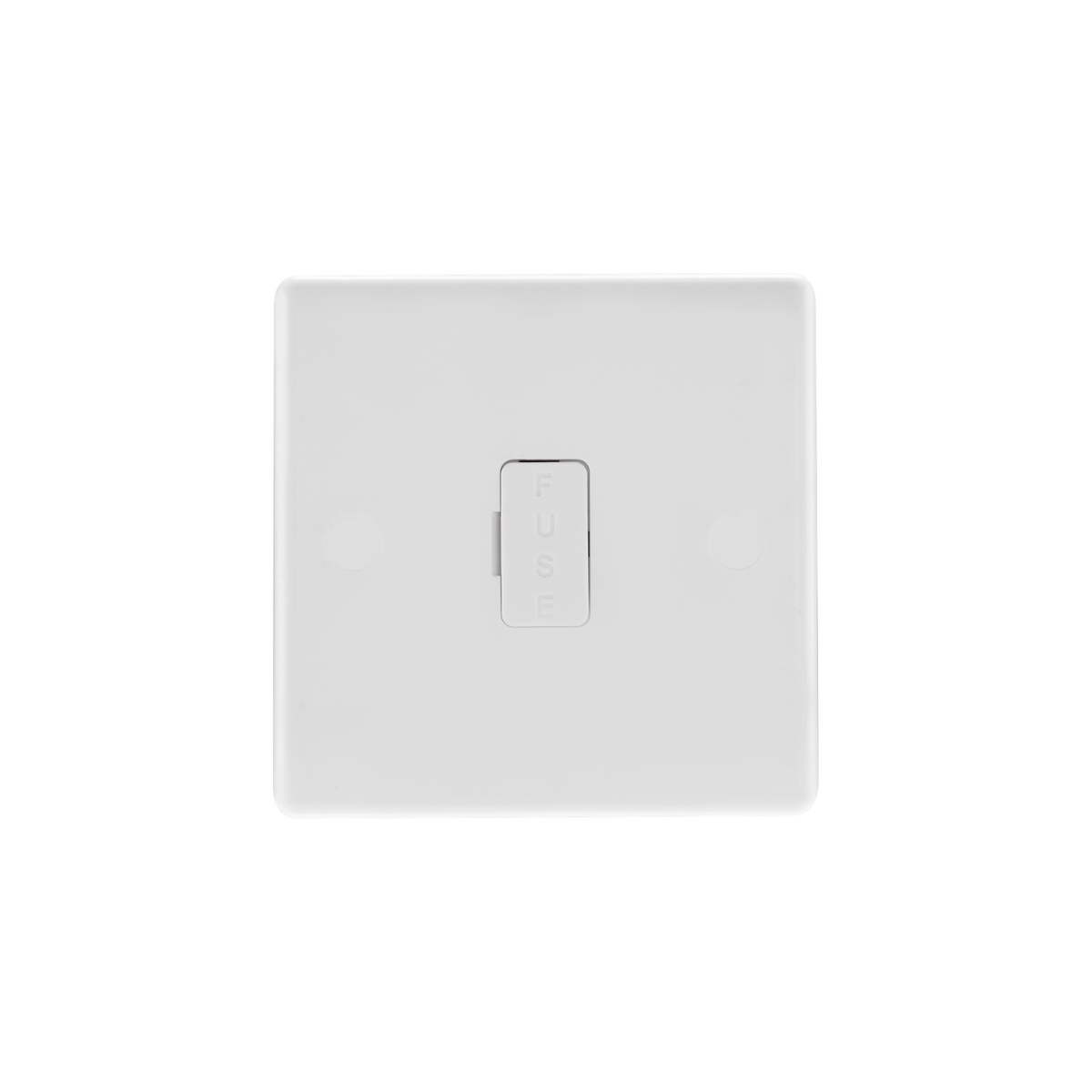 Unswitched Fused Connection Unit 13A – Rounded Edge White – BG 854-01 front view
