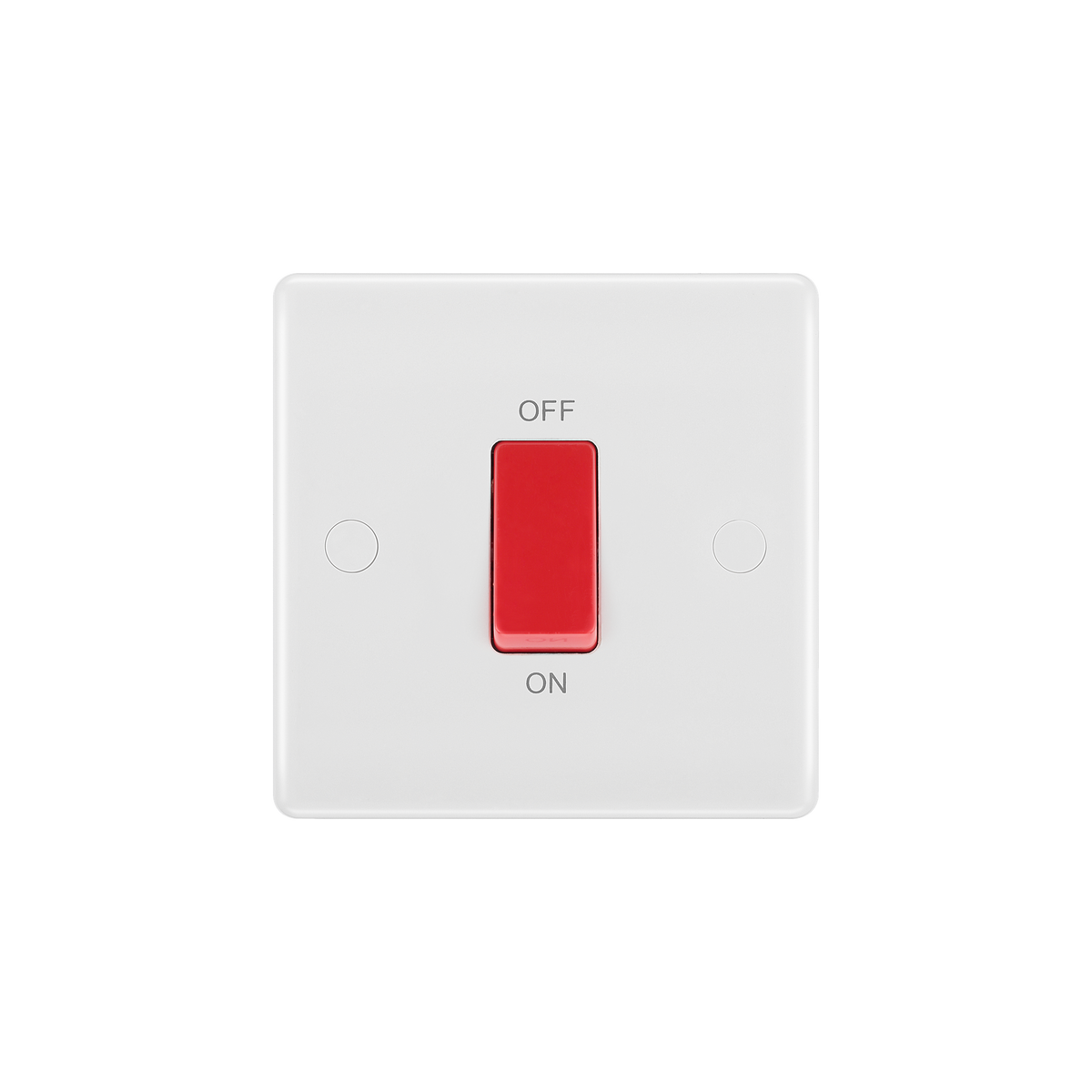 45A Square Plate Cooker Control Unit – Rounded Edge White – BG 875-01 front view