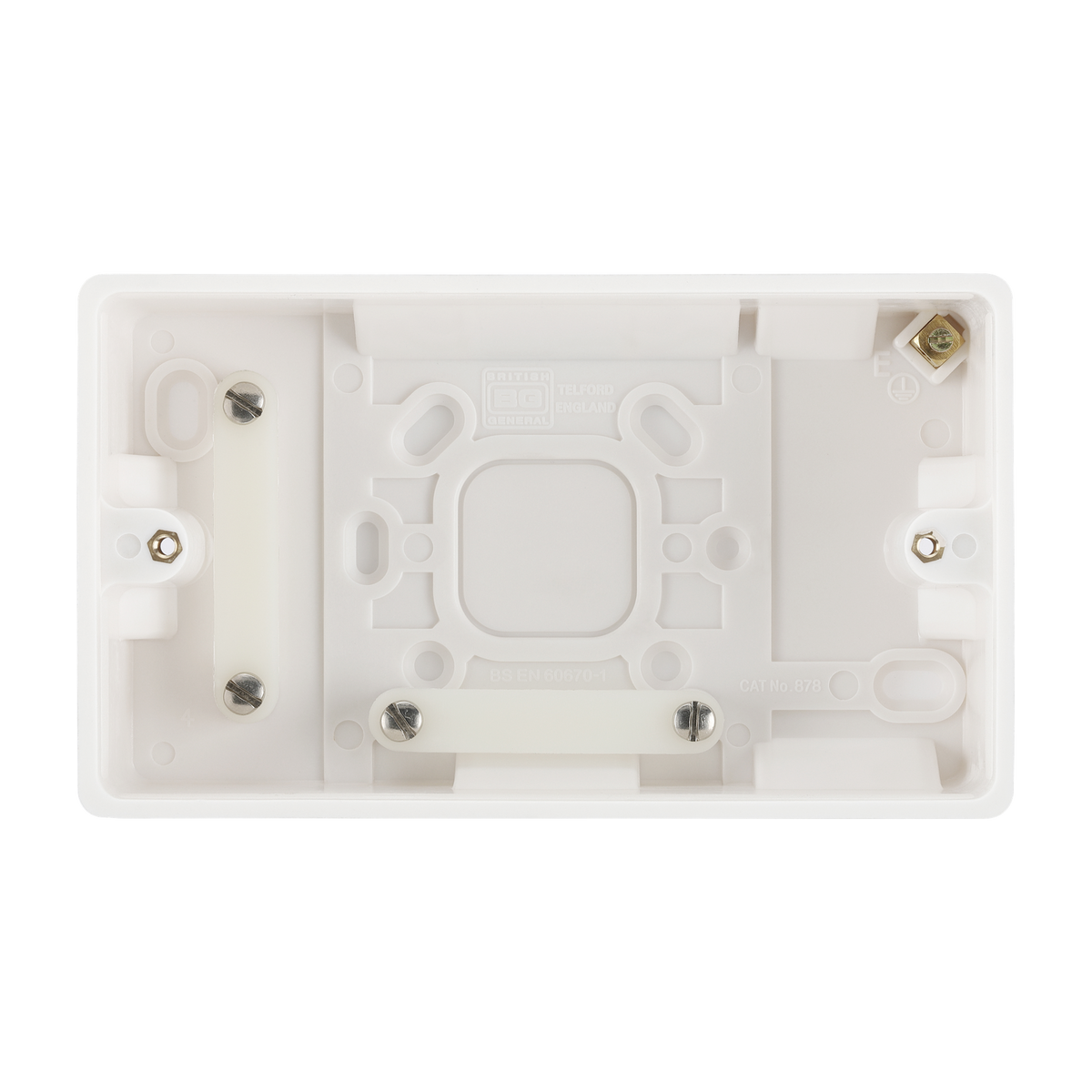 Double Surface Box 50mm – Rounded Edge White – BG 878-01 front view
