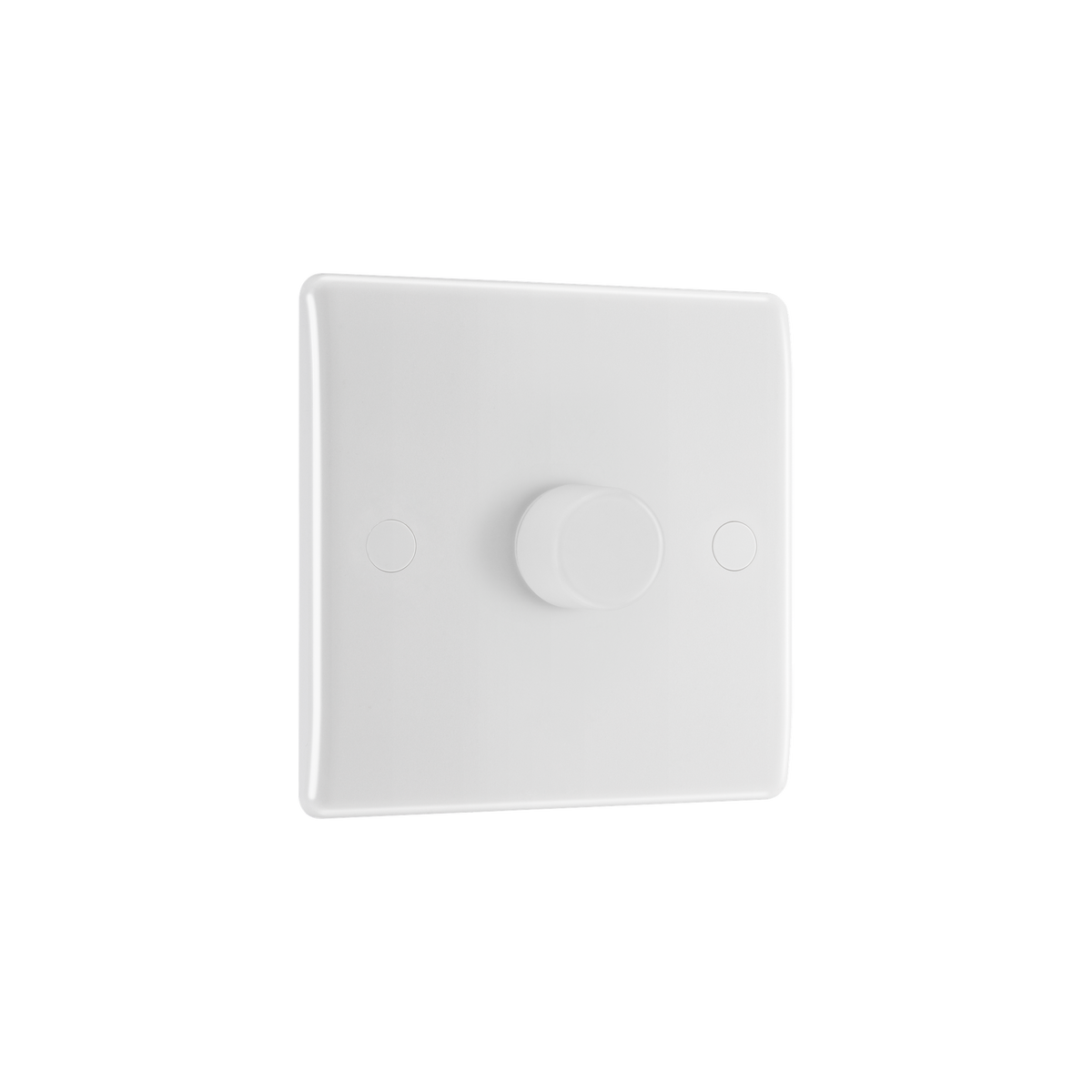 Single Master Smart Dimmer – Rounded Edge White – BG 881M/HC-01 angled view