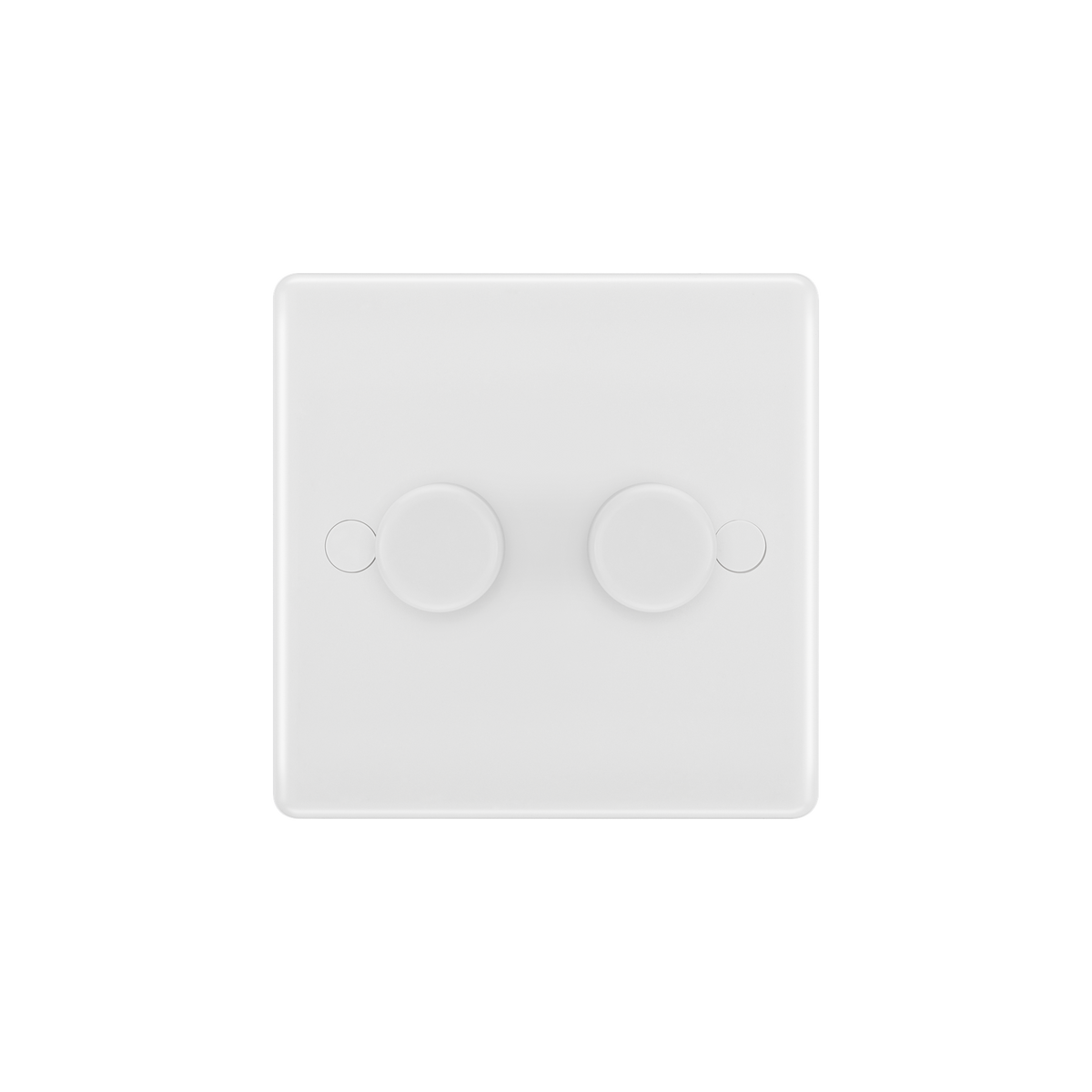Double Secondary Smart Dimmer – Rounded Edge White – BG 882S/HC-01 front view