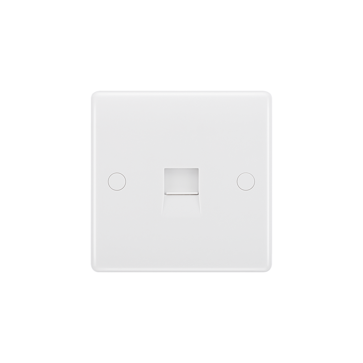 Single Master Telephone Socket (Screw Terminals) – Rounded Edge White – BG 8BTM/1-01 front view