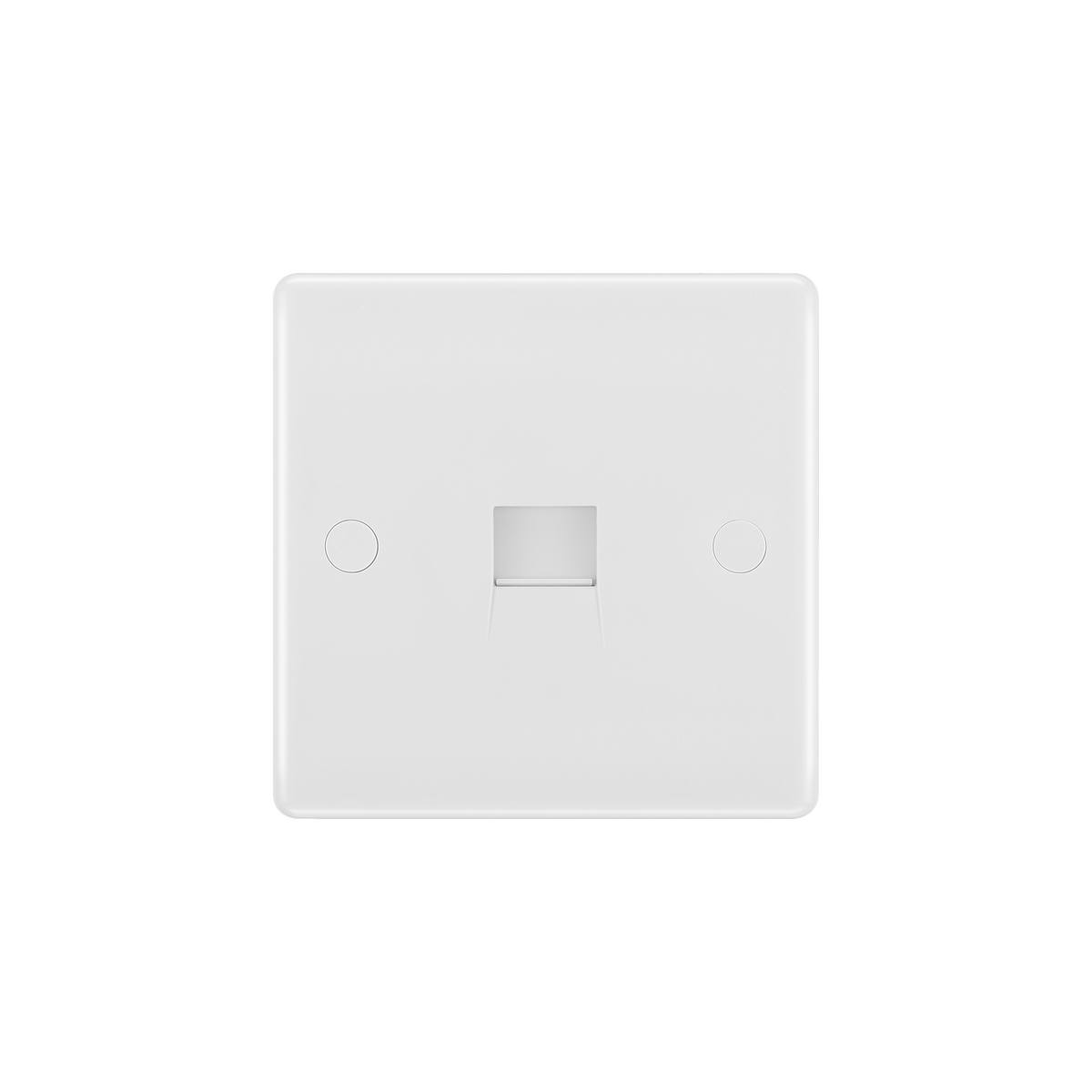 Single Secondary Telephone Socket IDC – Rounded Edge White – BG 8BTSI/1-01 front view
