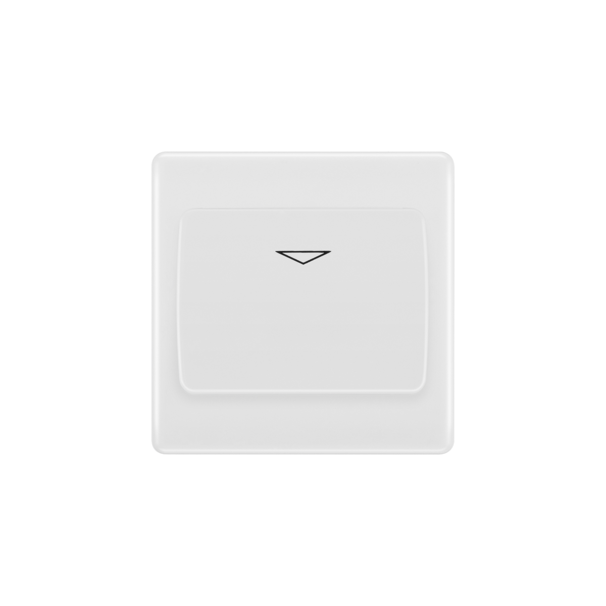 16A Key Card Switch – Rounded Edge White – BG 8KYCSW-01 front view