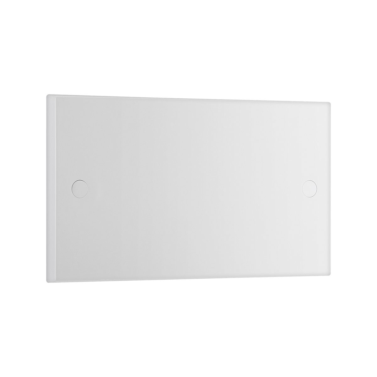 Double Blank Plate – Square Edge White – BG 905-0J angled view