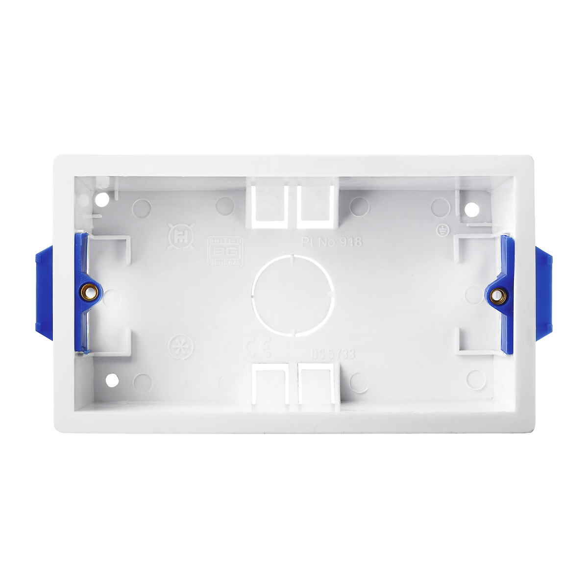 Dry Lining Box 2 Gang 47mm – BG 918-01 front view