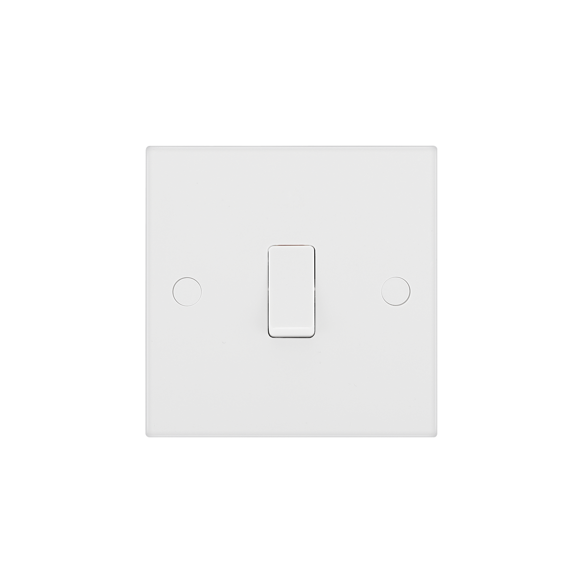20A Double Pole Switch – Square Edge White – BG 930-0J front view