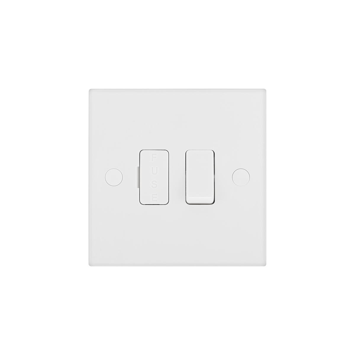 Switched Fused Connection Unit 13A – Square Edge White – BG 950-0J front view