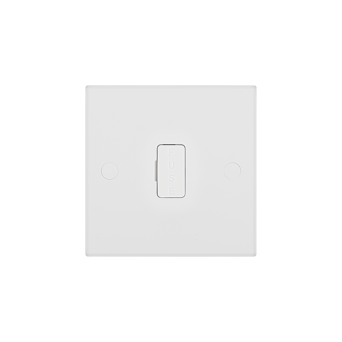 Unswitched Fused Connection Unit 13A – Square Edge White – BG 952-0J front view
