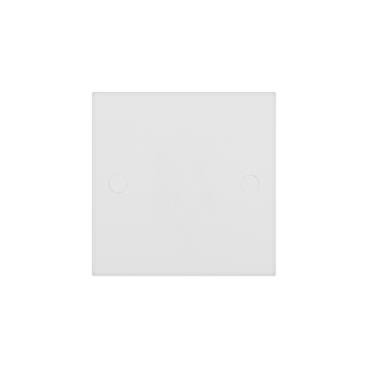 25A Single Flex Outlet Plate Bottom Entry – Square Edge White – BG 954-0J front view