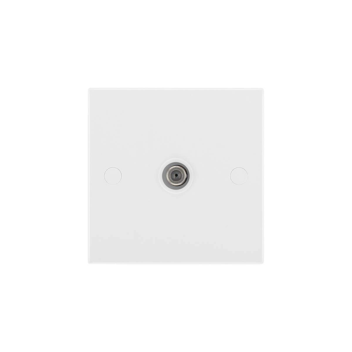 Single Satellite Socket – Square Edge White – BG 964-0J front view