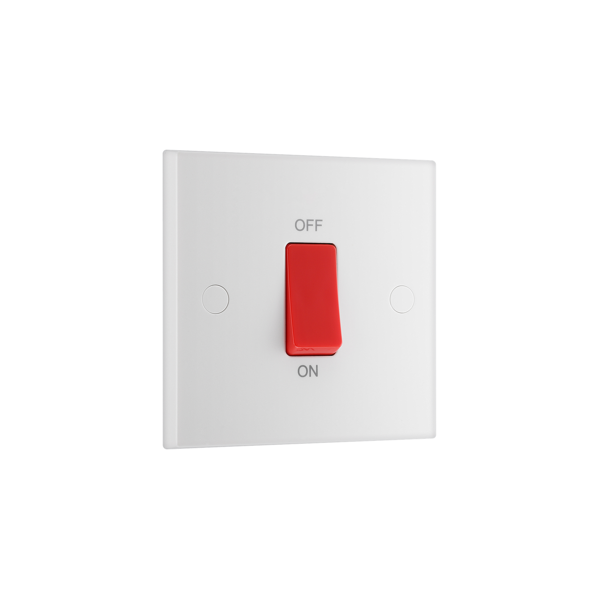 45A Square Plate Cooker Control Unit – Square Edge White – BG 975-0J angled view