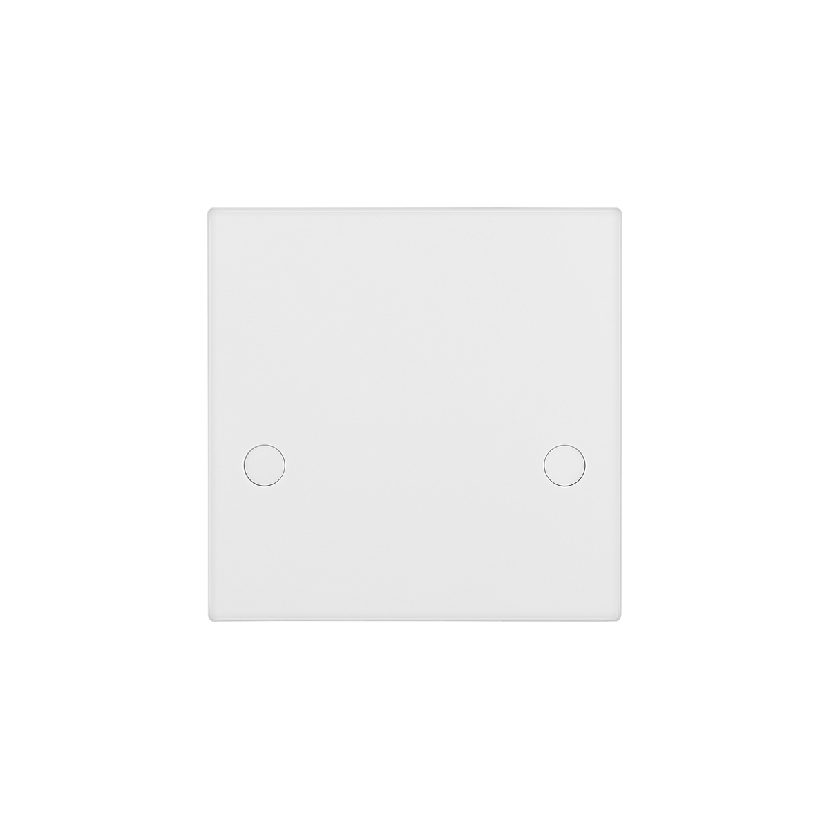 45A Cooker Flex Outlet Plate Bottom Entry – Square Edge White – BG 979-0J front view