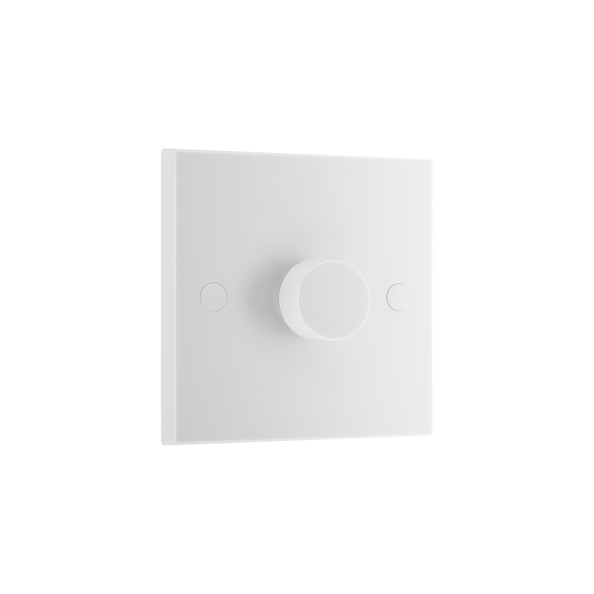 Single Dimmer Switch 2 Way, Trailing Edge 200W – Square Edge White – BG 981-0J angled view