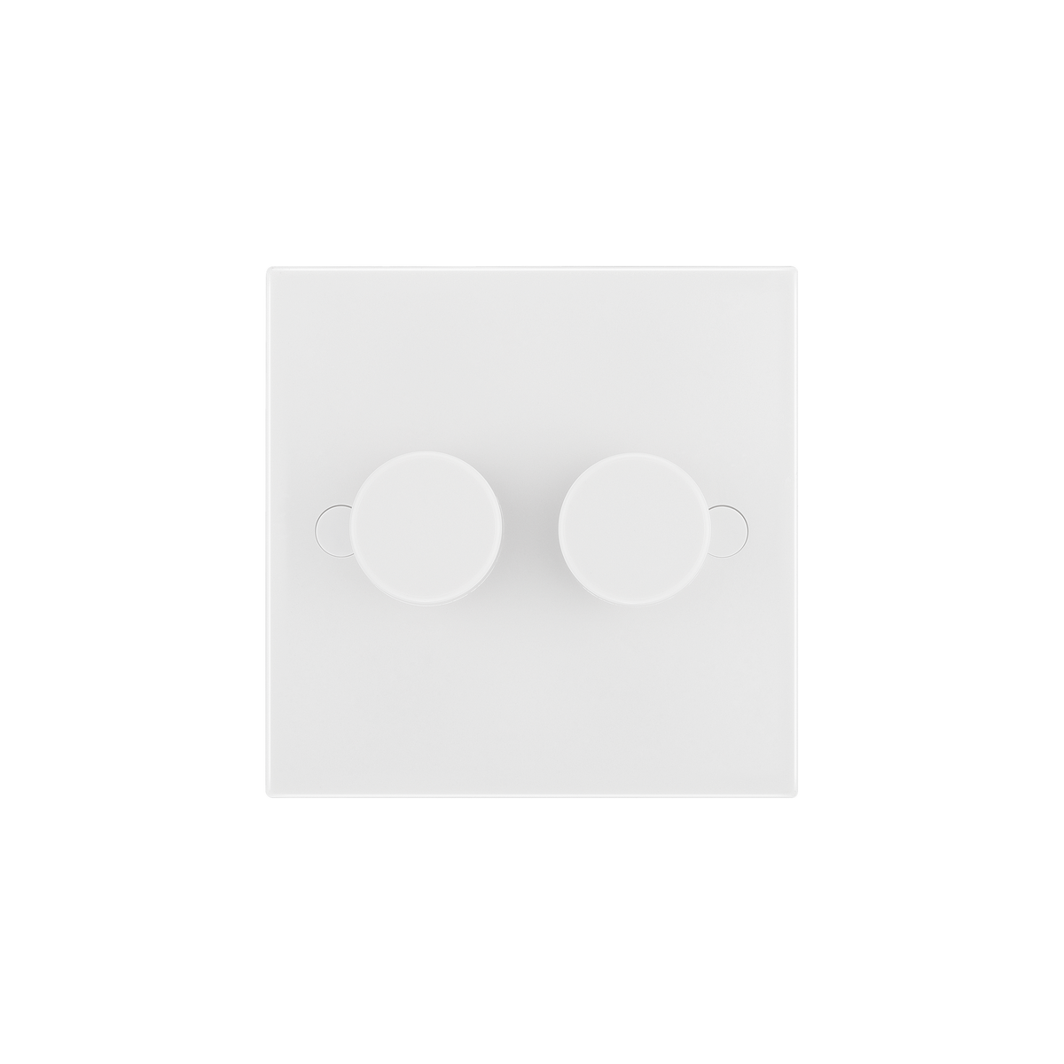 Double Dimmer Switch 2 Way, Trailing Edge 200W – Square Edge White – BG 982-0J front view