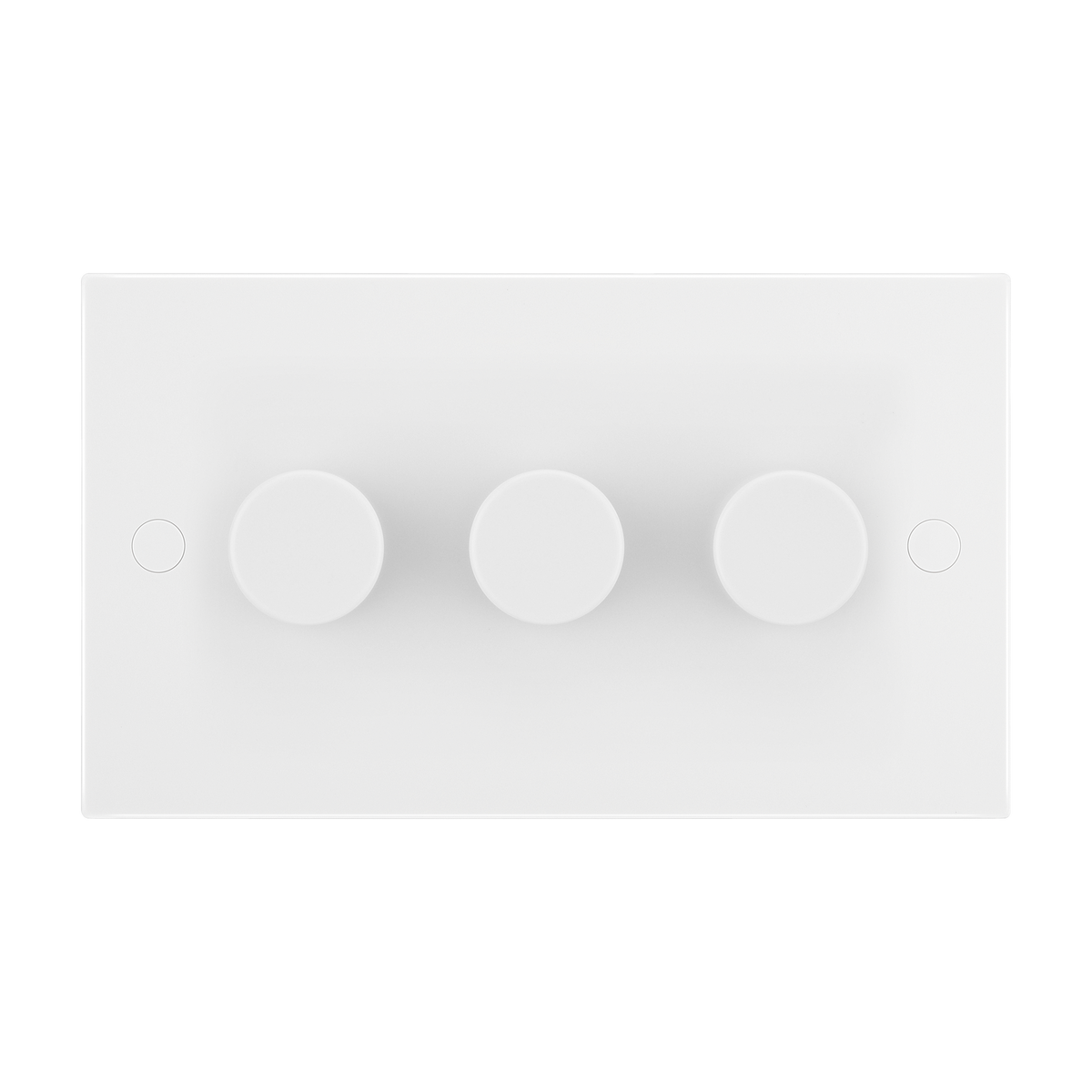 Triple Dimmer Switch 2 Way, Trailing Edge 200W – Square Edge White – BG 983-0J front view