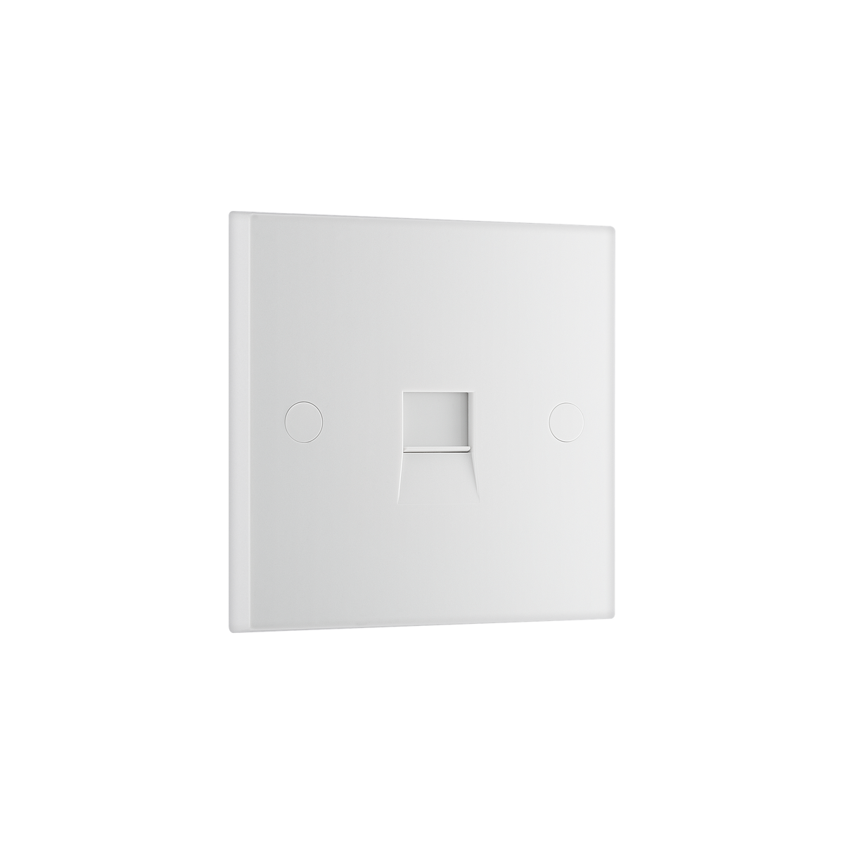 Single Master Telephone Socket (Screw Terminals) – Square Edge White – BG 9BTM/1-0J angled view