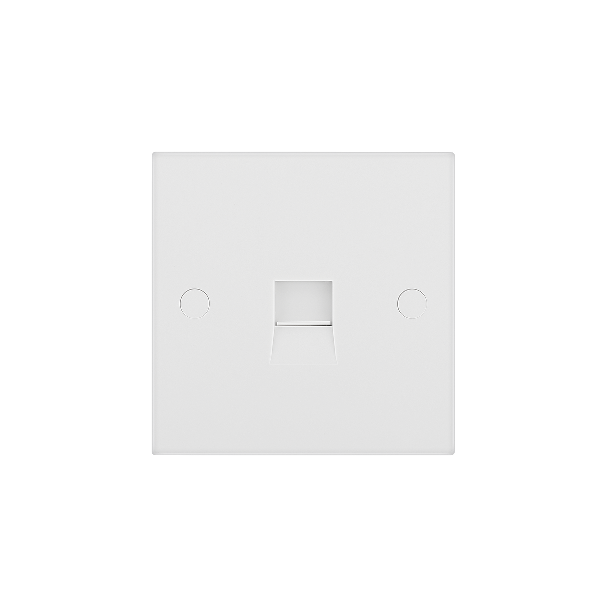 Single Master Telephone Socket (Screw Terminals) – Square Edge White – BG 9BTM/1-0J front view