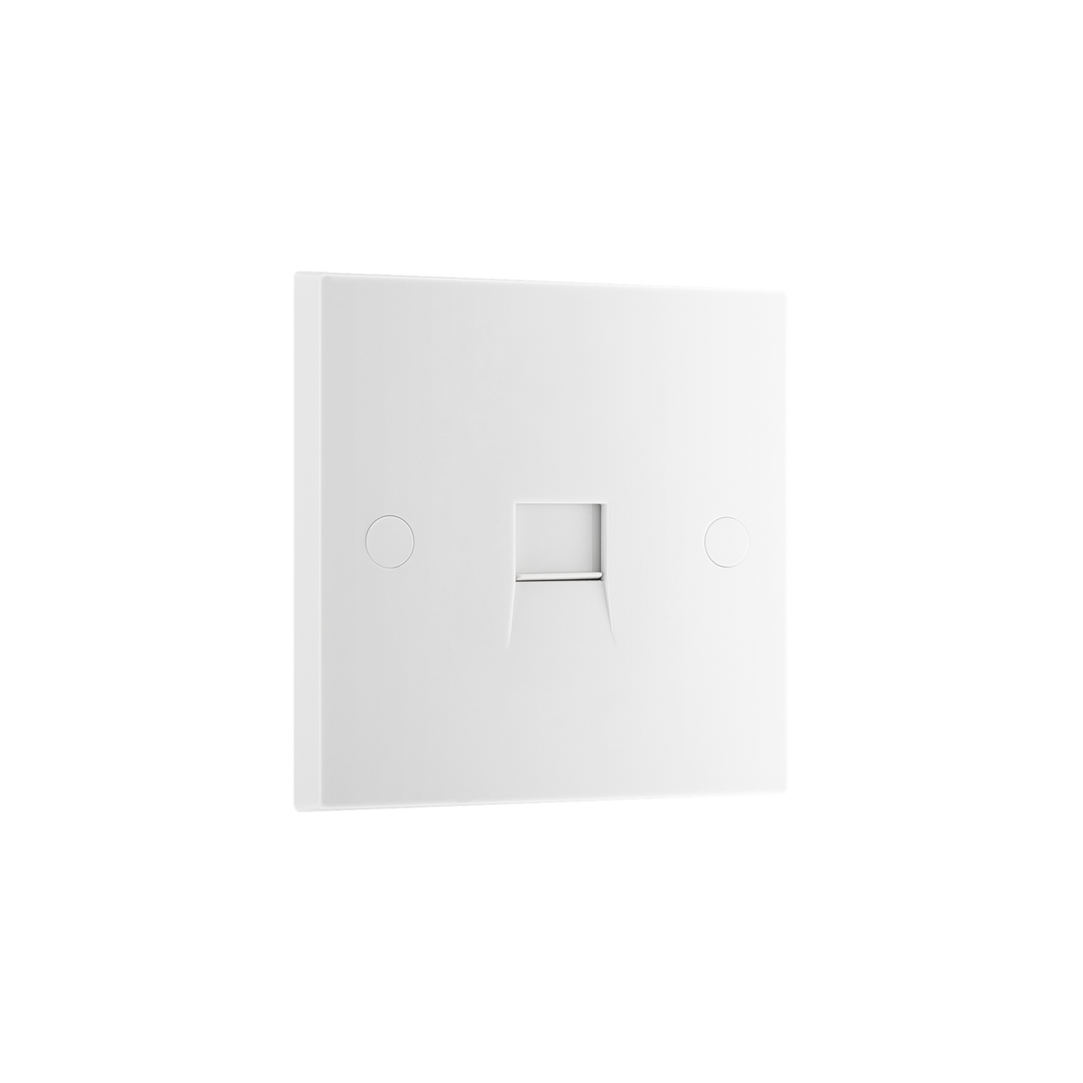 Single Secondary Telephone Socket (Screw Terminals) – Square Edge White – BG 9BTS/1-0J angled view