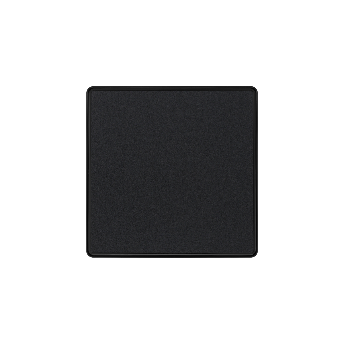 Matt Black Screwless Edge Rocker Intermediate Switch 1 Gang 20A – BG PCDMB13EB-01 front view