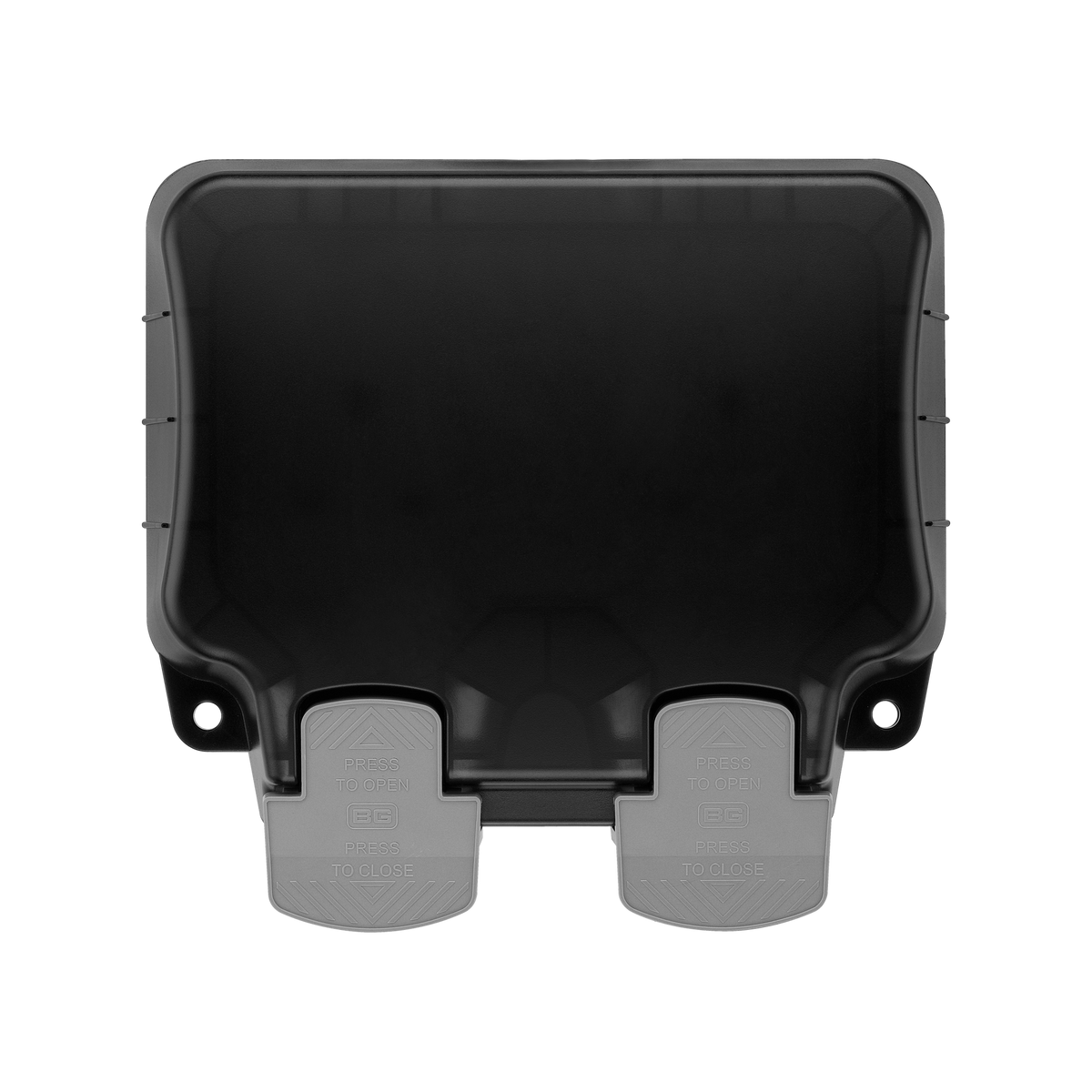 Outdoor Double Switched Socket 13A IP66 with WiFi Extender – Grey – BG WP22WR-02 front view