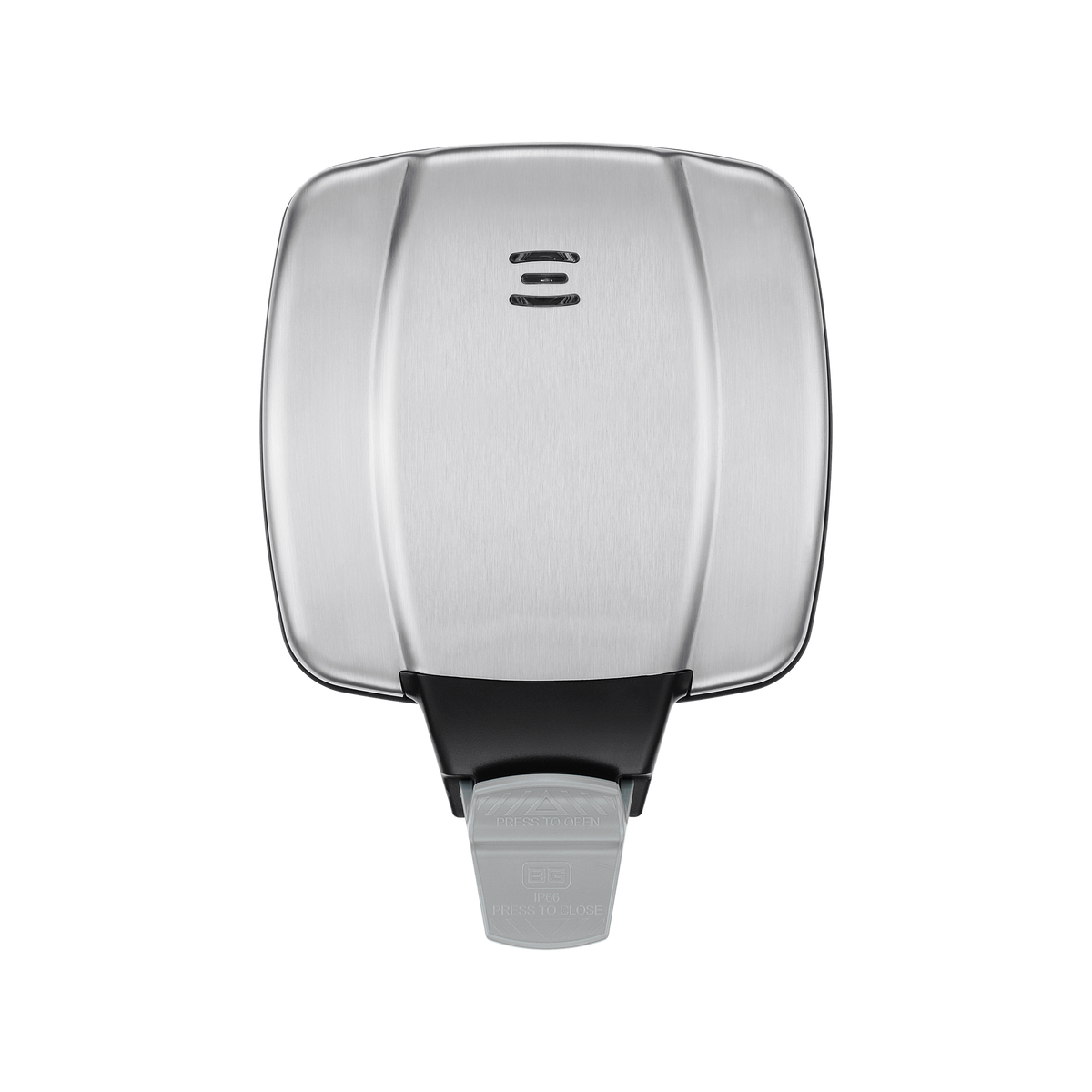 Outdoor Single Switched Socket 13A IP66 – Brushed Steel – BG WPL21-01 front view
