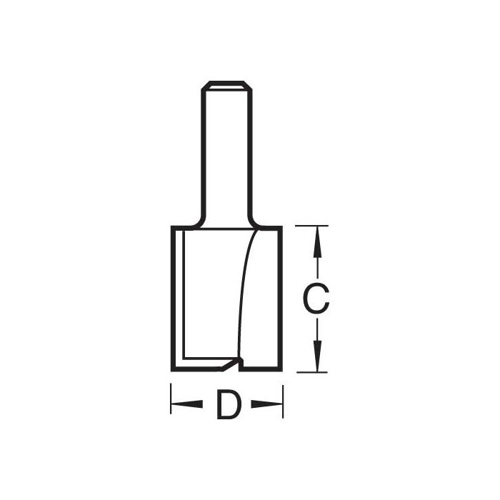 TREND - C012AX1/4TC - Two Flute Cutter 8.0mm diameter
