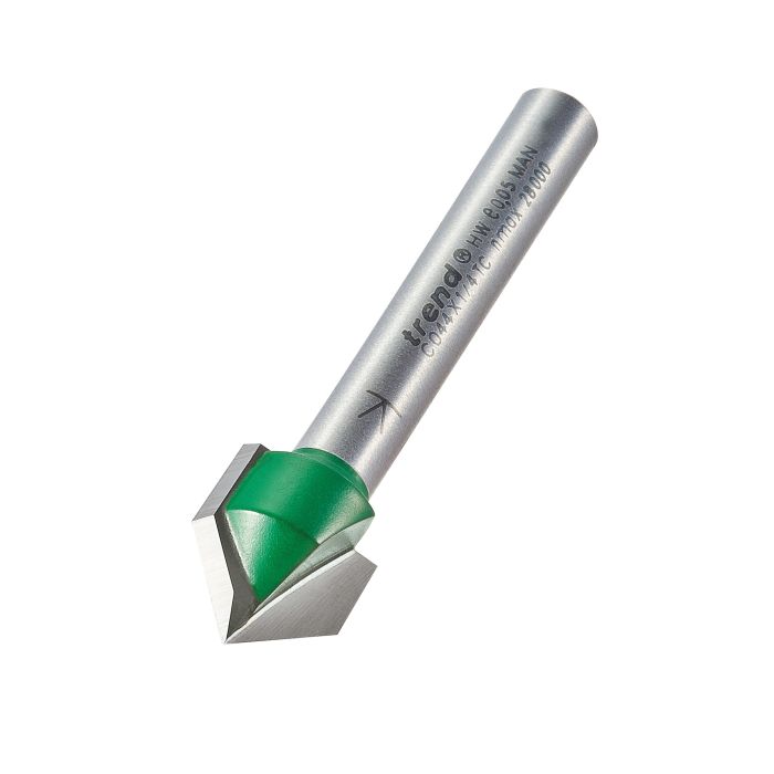 TREND - C044X1/4TC - Chamfer V groove cutter angle=45 degrees