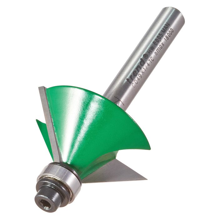 TREND - C049X1/4TC - Self guided chamfer angle=45 degrees x 12.7mm Cut
