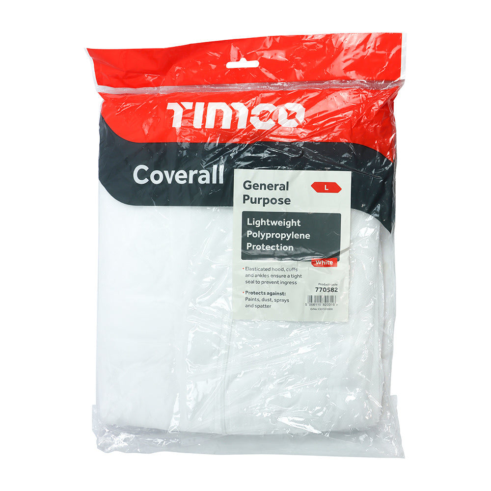 General Purpose Coverall - White Large - Dynamite Hardware