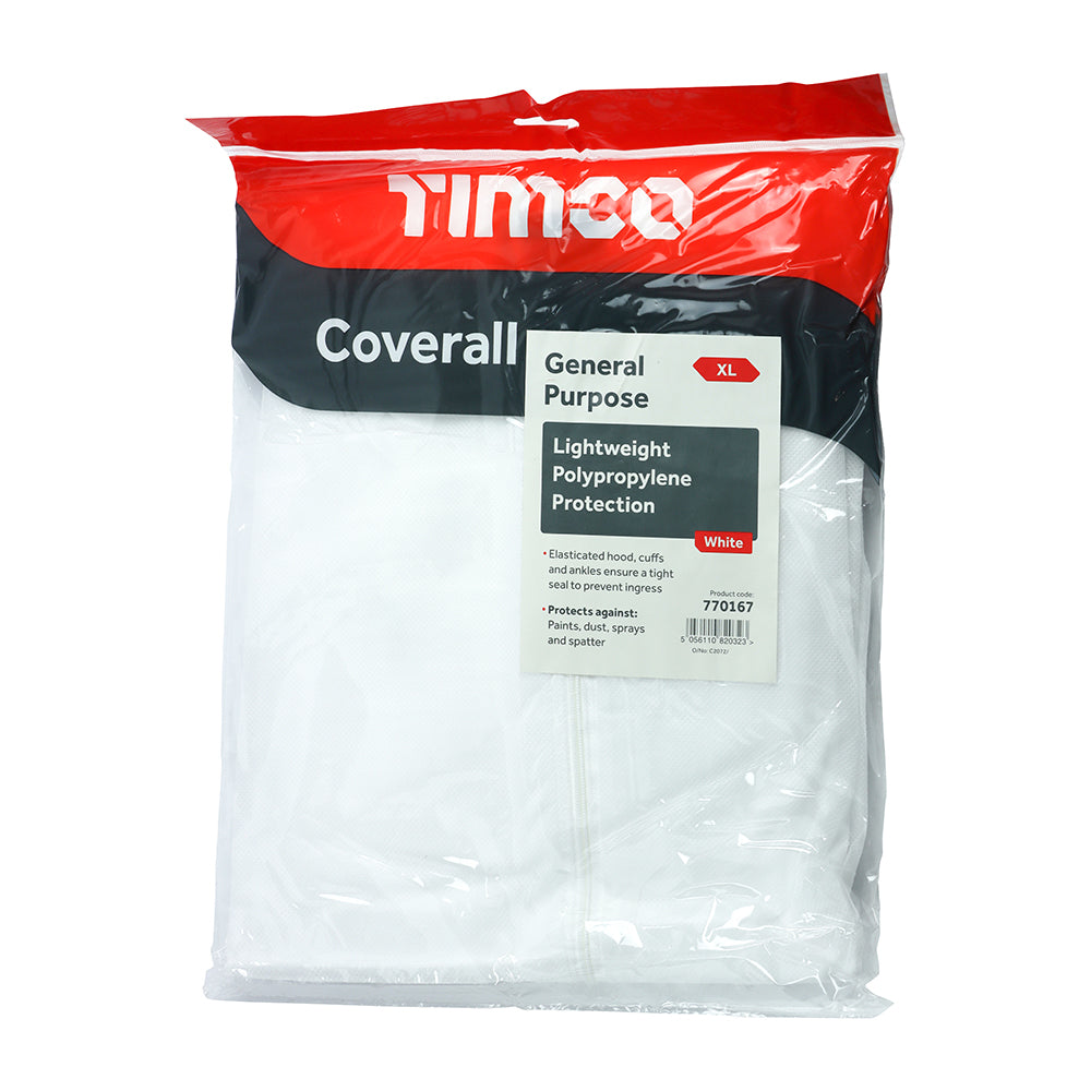 General Purpose Coverall - White X Large - Dynamite Hardware