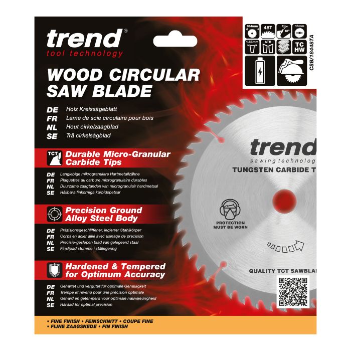 CSB/18448TA - Trend Wood Cordless Circular Saw Blade 184mm x 16mm x 48T