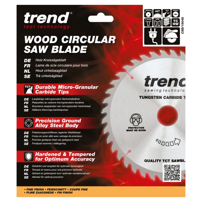 CSB/19048 - Trend Wood Circular Saw Blade 190mm x 30mm x 48T
