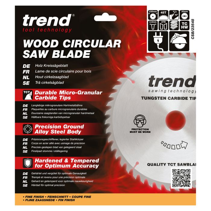 CSB/23548 - Trend Wood Circular Saw Blade 235mm x 30mm x 48T