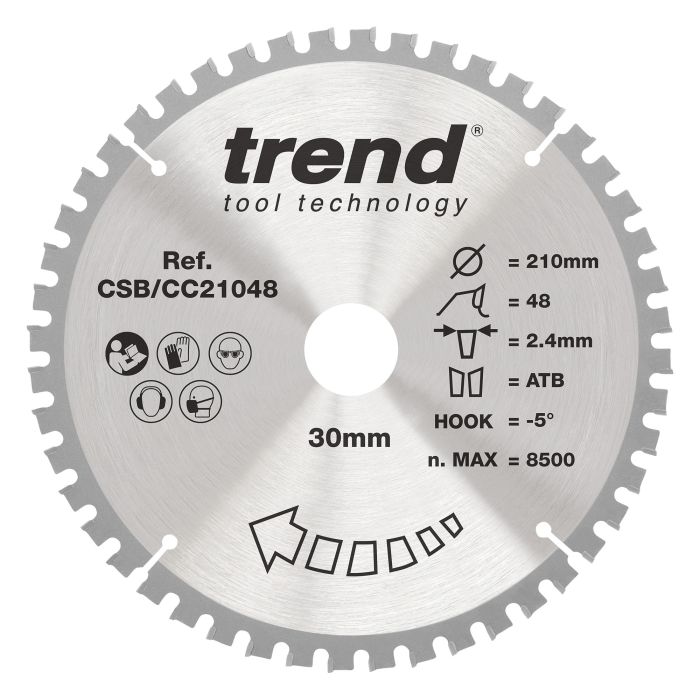 CSB/CC21048 - Trend Wood Mitre Saw Blade 210mm x 30mm x 48T