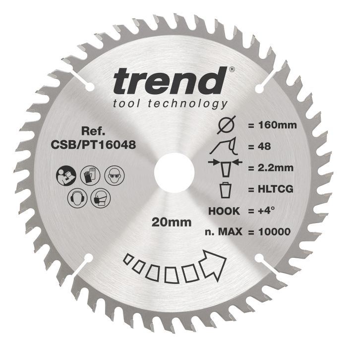CSB/PT16048 - Trend Laminate/HPL Circular Saw Blade 160mm x 20mm x 48T