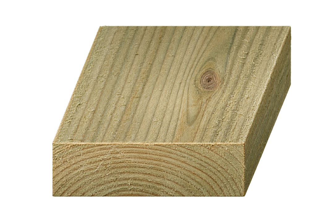 115mm × 35mm green treated timber section. Representative image; nominal dimensions.