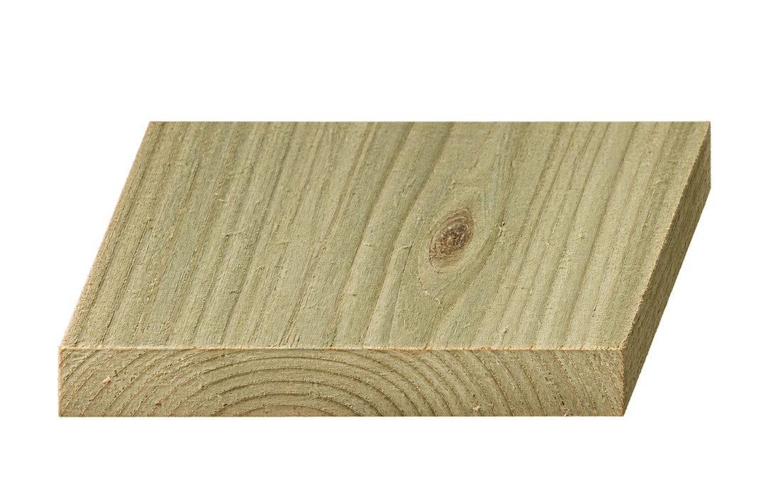 175mm × 22mm green treated timber section. Representative image; nominal dimensions.