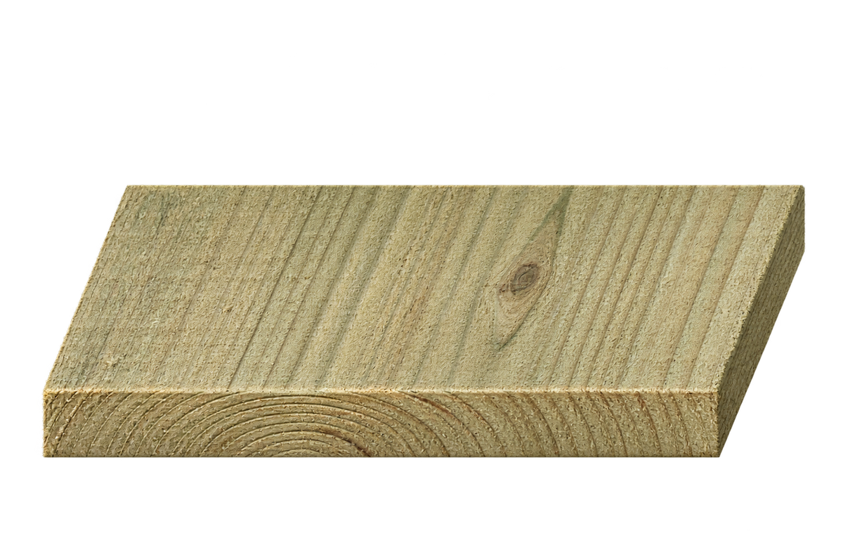 225mm × 22mm green treated timber section. Representative image; nominal dimensions.