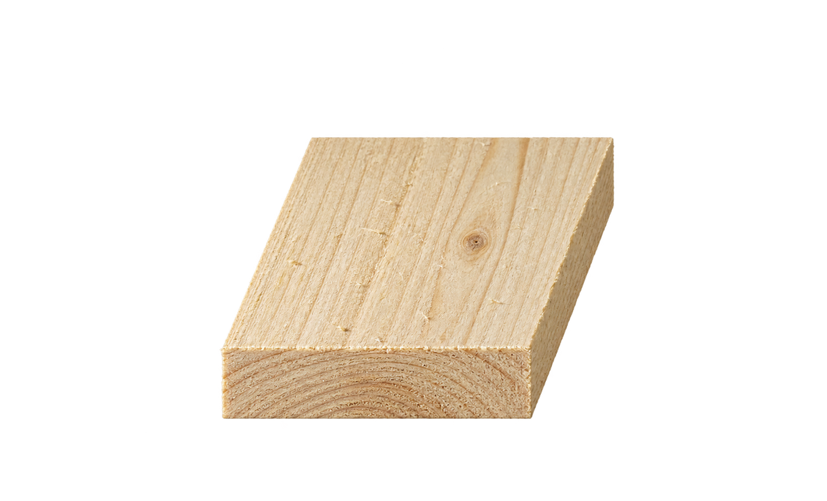Rough timber cross-section, 100mm × 22mm