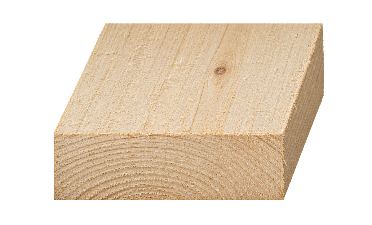 Rough timber cross-section, 150mm × 44mm