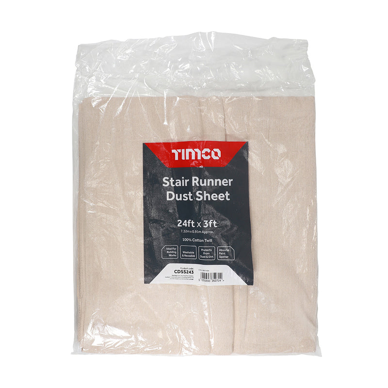 Timco Stair Runner Dust Sheet 24ft x 3ft - Dynamite Hardware