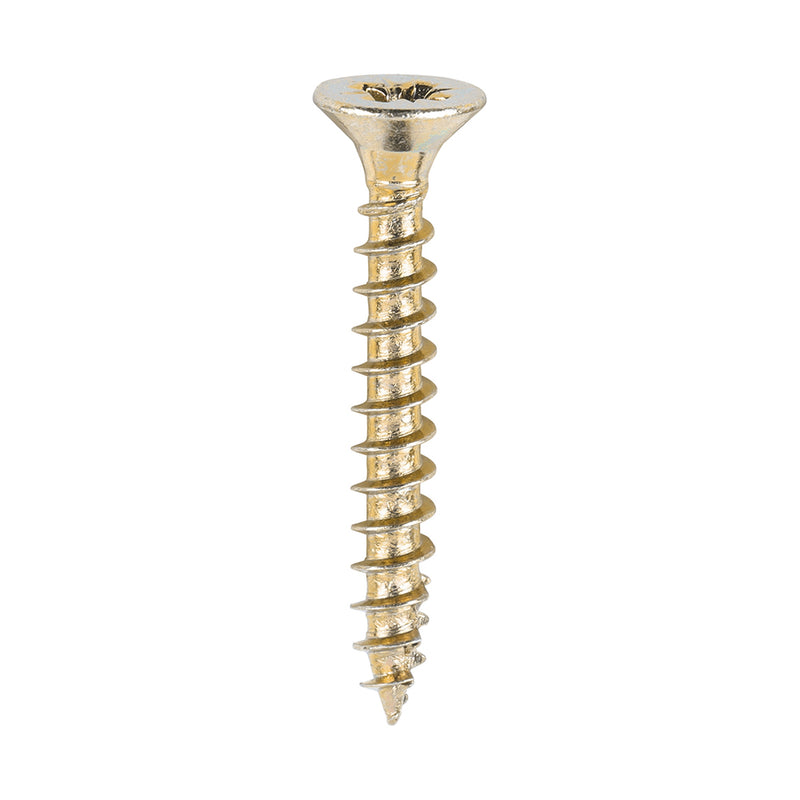 Timco Classic Multi-Purpose Screws - PZ - Double Countersunk - Yellow 4.0 x 30 (Pack 200)