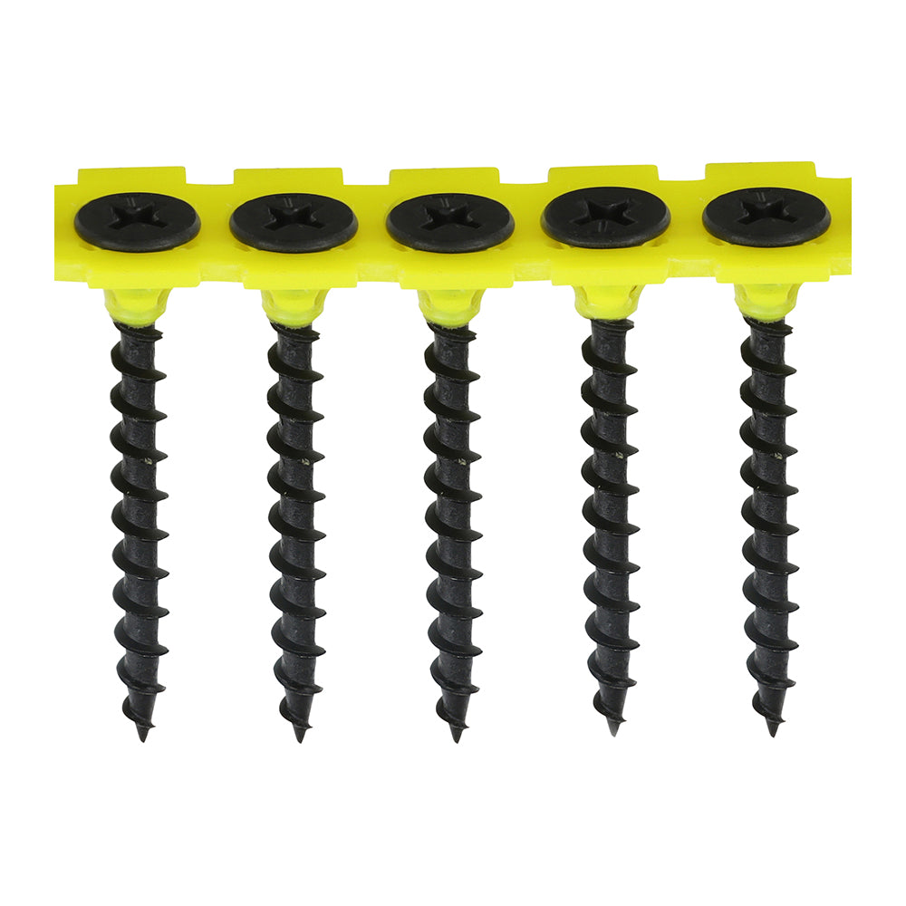 Timco Collated Drywall Screws -Coarse Thread - Black 3.5 x 25 (Pack 1000) - Dynamite Hardware